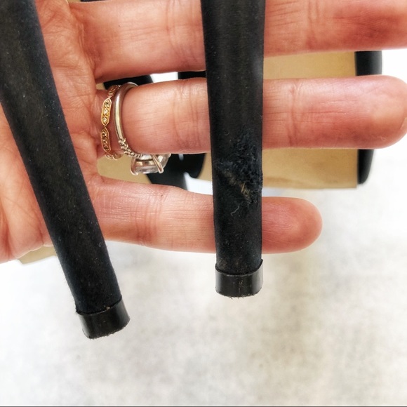 BCBGMaxAzria Cindi Black Satin Heels Size 8.5 VGUC - Picture 6 of 6